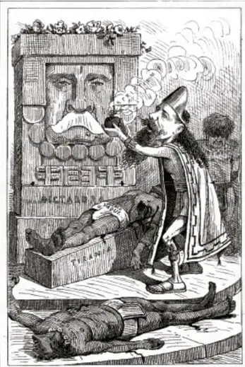 Caricatura política de El Hijo del Ahuizote que satiriza a Porfirio Díaz y su gobierno.