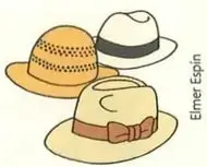 Varios sombreros tejidos.