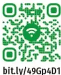 Ilustración de un código QR verde que enlaza al video "¡Un delicioso tesoro a la hora de comer!" con la liga bit.ly/49Gp4D1.