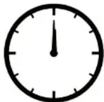 Dos relojes de esfera que indican el instante de la posición inicial y el instante posterior.
