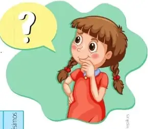 Ilustración de una estudiante pensando sobre la resolución del problema.