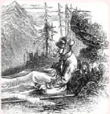 Grabado de Edward Whymper ascendiendo al Chimborazo.