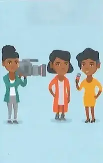 Ilustración de una persona observando con binoculares.