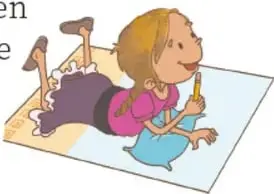 Niños de la comunidad de aula sentados en cojines y tapetes: una niña de vestido naranja, un niño saludando, una niña acostada leyendo, un niño en silla de ruedas, otro con pelota y vara de madera; representa el círculo de diálogo; crédito: Maya Selene García López, CDMX.