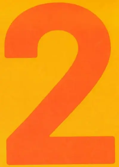 Número grande 2 en color naranja, que identifica el grado del libro.