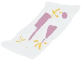 Ilustración de dos figuras azules en movimiento.