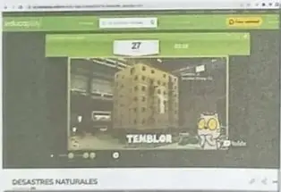 Captura de juego sobre temblor con conteo de tiempo.