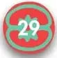 Numerador circular con el número 29.