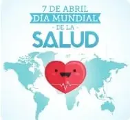Logotipo del Día Mundial de la Salud, relacionado con el contexto de los banners publicitarios.