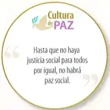 Recuadro de Cultura de Paz sobre la justicia social.