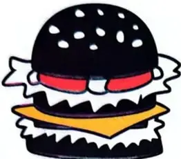 Ilustración de una niña sonriente que sostiene un plato de ensalada y un vegetal.