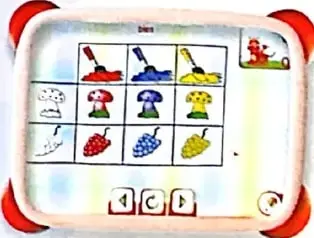 Ilustración de una actividad digital interactiva para practicar el producto cartesiano.