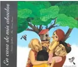 Portada de un libro titulado El cuento de mis abuelos, con la ilustración de una abuela y un niño bajo un árbol.