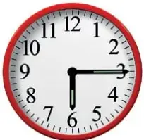 Dos estudiantes conversando: una niña pregunta 'What time do you get up?' y un niño responde 'I usually get up at quarter past seven.'