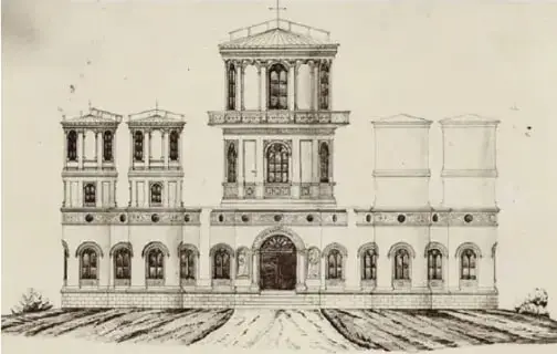 Planos del Observatorio Astronómico de Quito antes de su construcción por el padre jesuita Ludwig Dressel en 1873, en el parque de La Alameda.