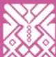 Ícono decorativo con motivo geométrico sobre fondo rosa, propio de la colección Ximhai.