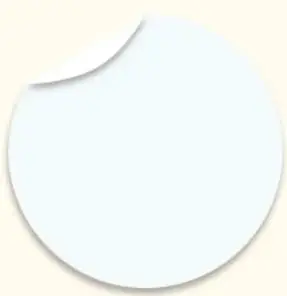 Recuadro blanco con borde curvo, probablemente para escribir.