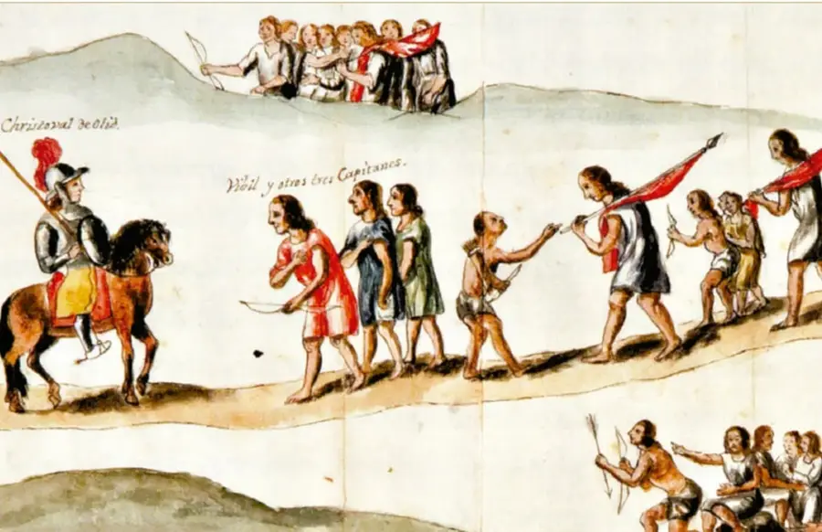 Texto de la sección 'Conquista y Colonia' que explica el estatus jurídico de los indígenas bajo las Leyes de Indias de 1541.