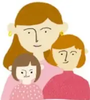 Ilustración de una pareja de dos mujeres abrazándose con cariño.