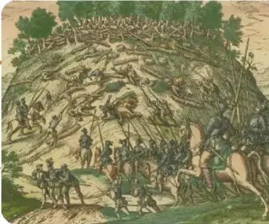 Mapa de las naciones chichimecas en Nueva España (1550), con la ubicación de grupos como guachichiles, zacatecos, tepecanos, caxcanes, pames, otomíes, guamares y tecuexes.