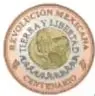 Fotografía de la medalla 'Revolución Mexicana, Centenario 1910-2010' (anverso), trimetálica, de 50 mm de diámetro.