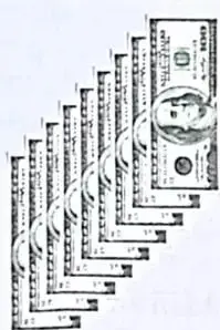 Ilustración de nueve billetes de $100$.