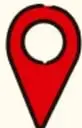 Icono de marcador de mapa rojo con círculo blanco.