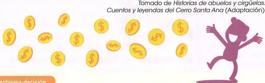 Ilustración de varias monedas y una persona corriendo, relacionada con la costumbre de lanzar monedas durante los capillos.