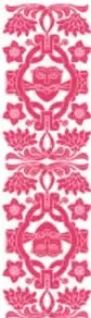 Franja decorativa con motivos florales y geométricos en rosa, con la etiqueta 'Formación cívica y ética'.