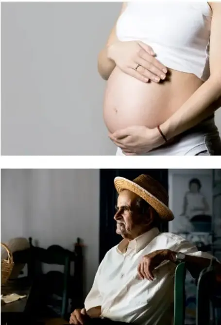 Fotografía de una mujer embarazada sosteniendo su vientre.