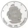 Reverso de una moneda de plata mexicana con ficha de la Casa de Moneda de México.