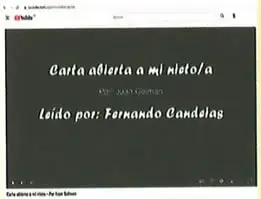 Imagen decorativa de una pluma de escritura (pluma estilizada o de ave), posiblemente en color oscuro sobre fondo claro. Se ubica en la parte inferior derecha del poema 'Confianzas'. Crédito: Shutterstock (2020) 1063875725.