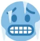 Tres emojis: rostro asombrado, rostro preocupado con gotas de sudor y rostro azul con dientes apretados