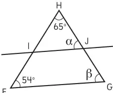 Cuadrilátero ABCD con ángulos 128°, 128°, 54° y 54°.
