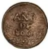 Ficha numismática de bronce de 1806 (reverso), Butrón y Muxica, 31 mm de diámetro.