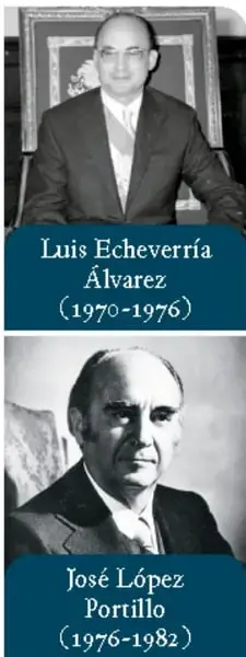 Retrato de Luis Echeverría Álvarez, presidente de México de 1970 a 1976.