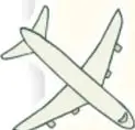 Avión de papel volando.