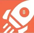 Siete renglones con cuadros para dibujar un emoji y líneas punteadas de colores alternados para escribir la oración.