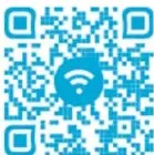 Código QR azul con símbolo de wi-fi y el enlace https://bit.ly/3yyx2kV.