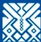 Ícono geométrico azul decorativo característico de la colección.