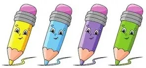 Dos marcos decorativos vacíos: uno amarillo y otro azul/rosa, para que el estudiante dibuje.