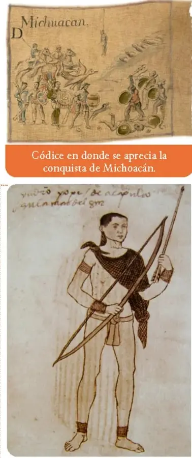 Códice Tudela, muestra a un indio yope de Acapulco con arco y flecha.