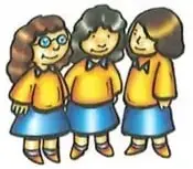 Tres grupos de estudiantes que representan distintas formas de composición de la comunidad escolar.