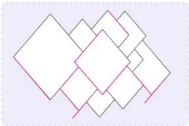 Cuatro recuadros con rectas verticales, horizontales y diagonales; en cada caso se deben completar pares de rectas paralelas.