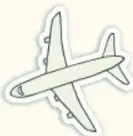 Dibujo lineal de un avión.