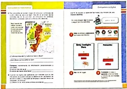 Ilustración de actividades de proyecto interdisciplinario y competencia comunicacional.