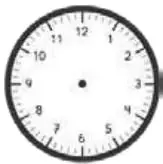 Reloj marcando las 11:00 y reloj marcando la 1:15, con espacios para escribir horas y minutos.