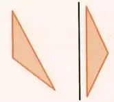 Tres pares de figuras enfrentadas a ejes verticales u oblicuos para determinar si son simétricas.