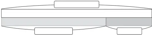Diagrama parte-todo con el total 44 arriba y dos partes abajo: una con 23 y otra vacía.