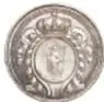 Reverso de una medalla colonial de plata con ficha museográfica.
